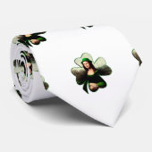 Lucky Mona Lisa St. Patrick's Day Stropdas (Opgerold)