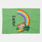 Lucky Monkey Leprechaun Theedoek (Horizontaal)