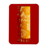 Lucky Monkey Year 2016 Greeting Magnet V (Vertical)