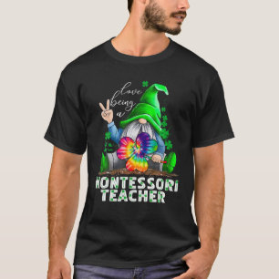 Lucky Montessori leraar Gnomes St Patrick's Day T-shirt