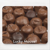 Lucky Mouse met chocolade! Muismat (Voorkant)