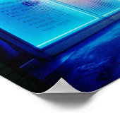 Lucky Nails - Cool Blue in de nacht Poster (Hoek)