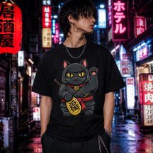 Lucky Ninja Kat Shirt | Maneki Neko Ninja T-shirt