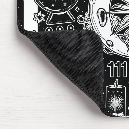 Lucky Numerology Manifesteren Magic Zwart & Wit Muismat (Hoek)