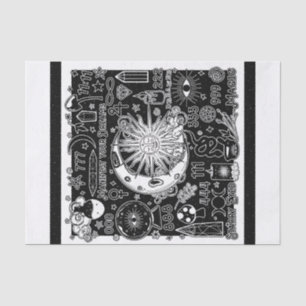 Lucky Numerology Manifesteren Magic Zwart & Wit Tissuepapier