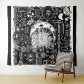 Lucky Numerology Manifesteren Magic Zwart & Wit Wandkleed (In Situ (horizontaal))