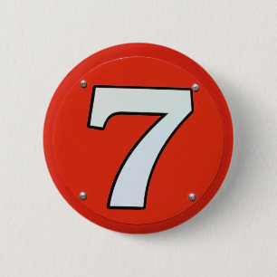 Lucky Nummer zeven Ronde Button 5,7 Cm