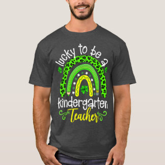 Lucky om een kinderleraar te zijn, regenboogschutt t-shirt