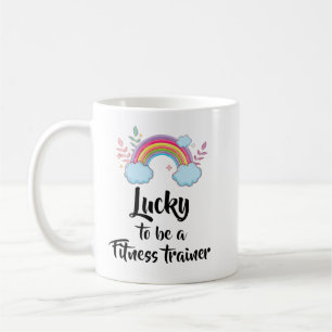 Lucky om een Mok van de fitness trainer te zijn