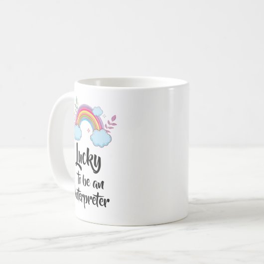 Lucky om een tolk Mok te zijn (Voorkant links)