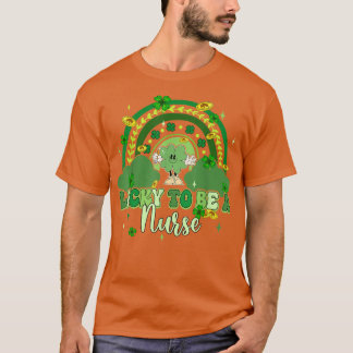 Lucky om een zuster Retro Groovy-regenboog te zijn T-shirt