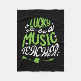 Lucky om muziekleraar te zijn fleece deken