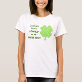 Lucky om van Irish Shamrock te houden T-shirt (Voorkant)