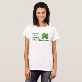 Lucky om van Irish Shamrock te houden T-shirt (Voorkant volledig)