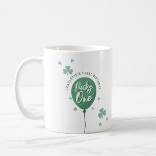 Lucky One 1e verjaardag St. Patricks Day-klaver Koffiemok