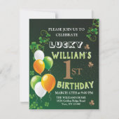 Lucky One 1e verjaardag, St. Patrick's Day Leprech Feestdagenkaart (Voorkant)