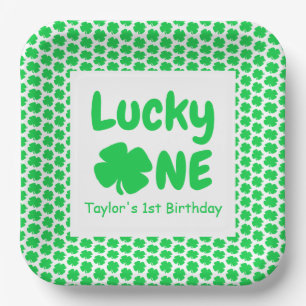 Lucky One 1st Birthday Paper Bord