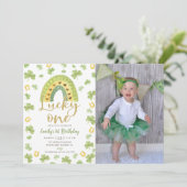 Lucky One 1st Birthday St Patrick's Day Invitation (Debout devant)