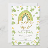 Lucky One 1st Birthday St Patrick's Day Invitation (Devant)