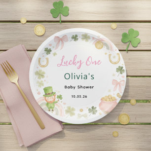 Lucky One Baby Shower Papieren Borden – St. Patric Bordje