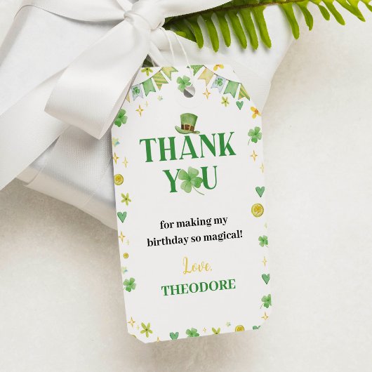 Lucky One Dank u Label Verjaardagsfeestje Cadeaulabel