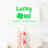 Lucky One eerste verjaardag Spandoek (Insitu)
