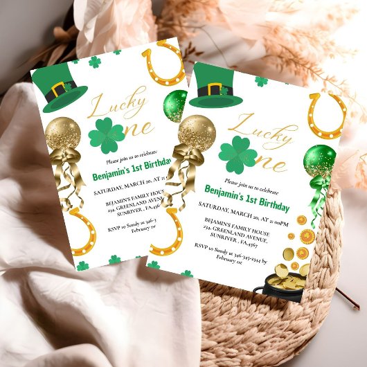 Lucky One Eerste Verjaardag St Patrick's Day Jonge Kaart