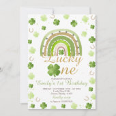 Lucky One First Birthday Invitation (Devant)