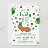 Lucky One March Eerste Verjaardag Kaart (Voorkant)