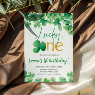 Lucky One Shamrock 1e verjaardag Kaart