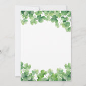 Lucky One Shamrock Anniversaire Carte de remerciem (Dos)
