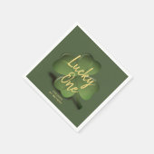 Lucky One St Patricks Boy First Birthday Party Servet (Hoek)