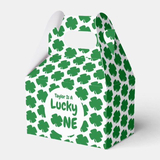 Lucky One St Patrick's Day 1st Birthday Bedankdoosjes (Voorkant Zijde)
