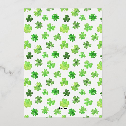 Lucky One | St. Patrick's Day 1st Birthday Invitat Folie Uitnodiging (Achterkant)