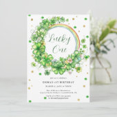 Lucky One | St. Patrick's Day 1st Birthday Kaart (Staand voorkant)