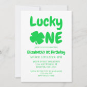 Lucky One St Patrick's Day 1st Birthday Kaart (Voorkant)