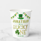 Lucky One St. Patrick's Day 1st Birthday Papieren Bekers (Achterkant)
