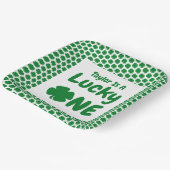 Lucky One St Patrick's Day 1st Birthday Papieren Bordje (Gebogen)