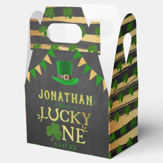 Lucky One St. Patrick's Day 1ste verjaardag Bedankdoosjes (Geopend)