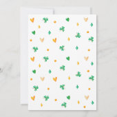Lucky One St. Patrick's Day Boy First Birthday Inv Kaart (Achterkant)