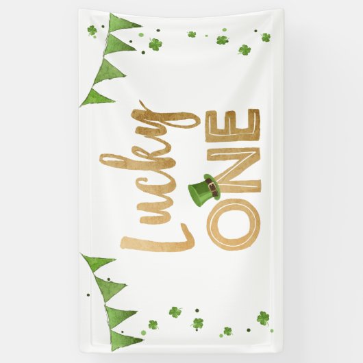 Lucky One St Patrick's Day Verjaardag Banner Clove (Verticaal)
