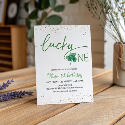 Lucky One verjaardagsuitnodiging, St. Patrick's th Kaart
