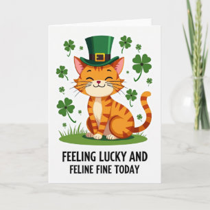 Lucky Oranje Kat Lach Kaart