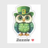 Lucky Owl St. Patrick's Day Sticker (Vel)