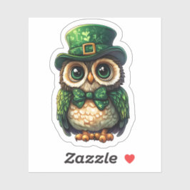 Lucky Owl St. Patrick's Day Sticker