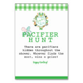 Lucky Pacifier Hunt Baby shower spel Kaart (Voorkant)