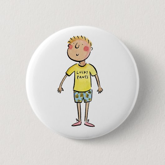 Lucky Pants Ronde Button 5,7 Cm (Voorkant)