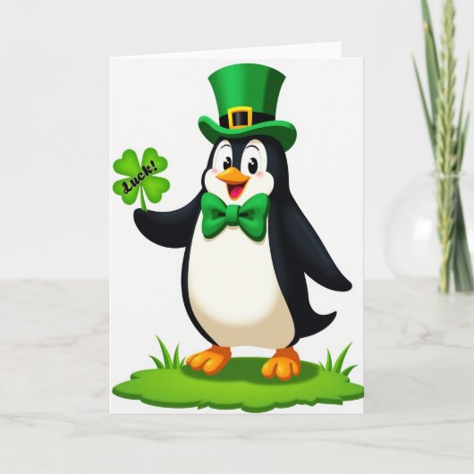 Lucky Penguin Fun Time Card Kaart (Voorkant)