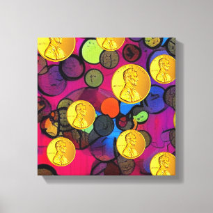 Lucky Pennies Canvas Afdruk