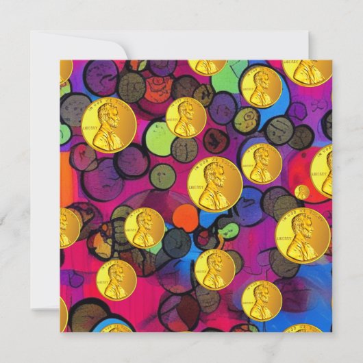 Lucky Pennies Feestdagenkaart (Voorkant)